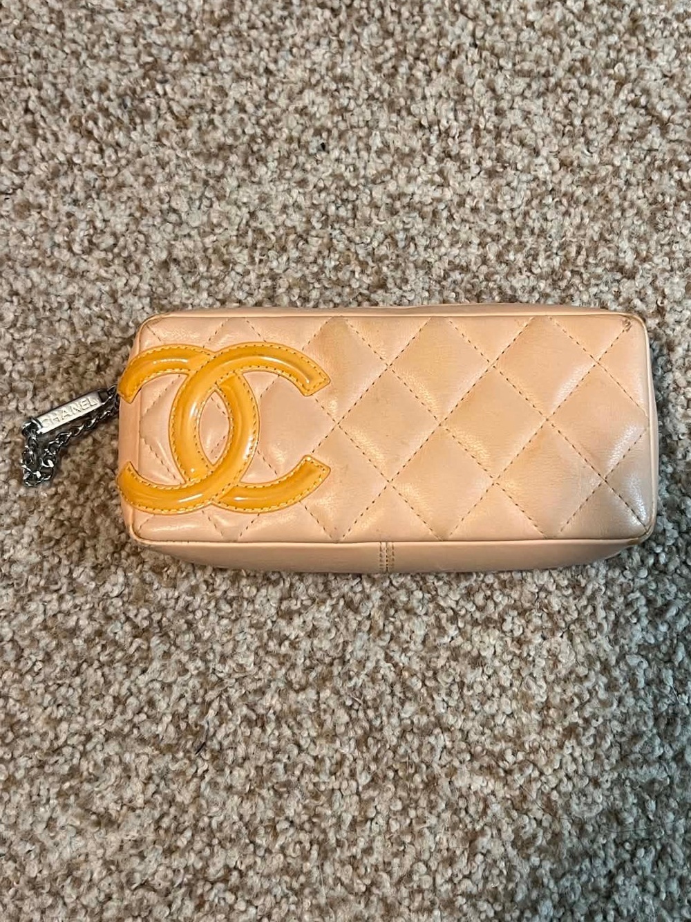 🧡 CHANEL Cambon Line Cosmetic Pencil Pouch Case - Picture 2 of 16